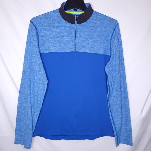 Lululemon Pullover Mens XL Blue 2 Tone Space Dye 1/4 Zip - Picture 1 of 11